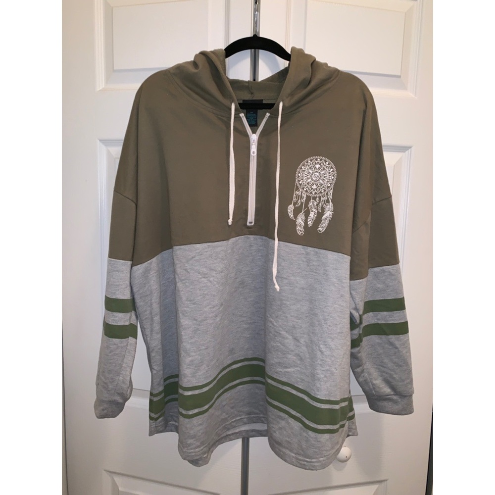 Plus size quarter-zip hoodie
